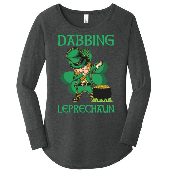 St Patricks Day Dabbing Leprechaun Boys Girls Men Women's Perfect Tri Tunic Long Sleeve Shirt