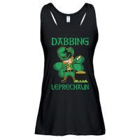 St Patricks Day Dabbing Leprechaun Boys Girls Men Ladies Essential Flowy Tank