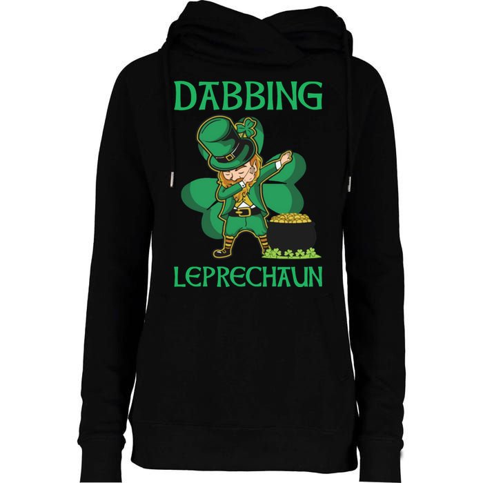 St Patricks Day Dabbing Leprechaun Boys Girls Men Womens Funnel Neck Pullover Hood