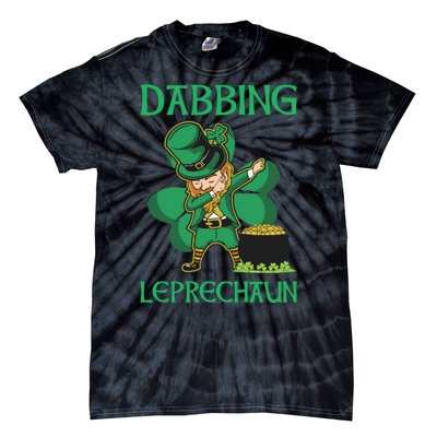 St Patricks Day Dabbing Leprechaun Boys Girls Men Tie-Dye T-Shirt