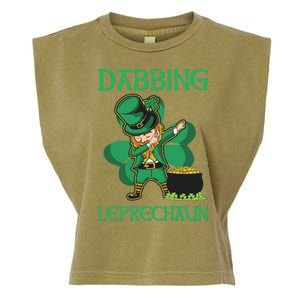 St Patricks Day Dabbing Leprechaun Boys Girls Men Garment-Dyed Women's Muscle Tee