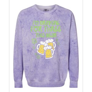 St Patricks Day For Three Im Drinking Pregnancy Dad Baby Gift Colorblast Crewneck Sweatshirt