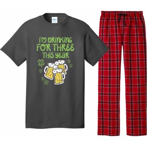 St Patricks Day For Three Im Drinking Pregnancy Dad Baby Gift Pajama Set