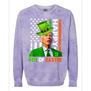 St Patricks Day Funny Joe Happy Easter Leprechaun Biden Gift Colorblast Crewneck Sweatshirt