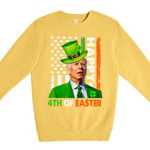 St Patricks Day Funny Joe Happy Easter Leprechaun Biden Gift Premium Crewneck Sweatshirt