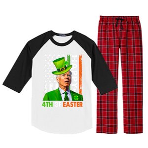 St Patricks Day Funny Joe Happy Easter Leprechaun Biden Gift Raglan Sleeve Pajama Set