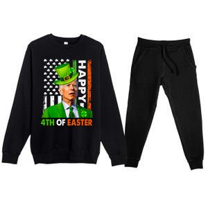 St Patricks Day Funny Joe Happy Easter Leprechaun Biden Gift Premium Crewneck Sweatsuit Set