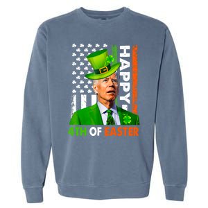 St Patricks Day Funny Joe Happy Easter Leprechaun Biden Gift Garment-Dyed Sweatshirt