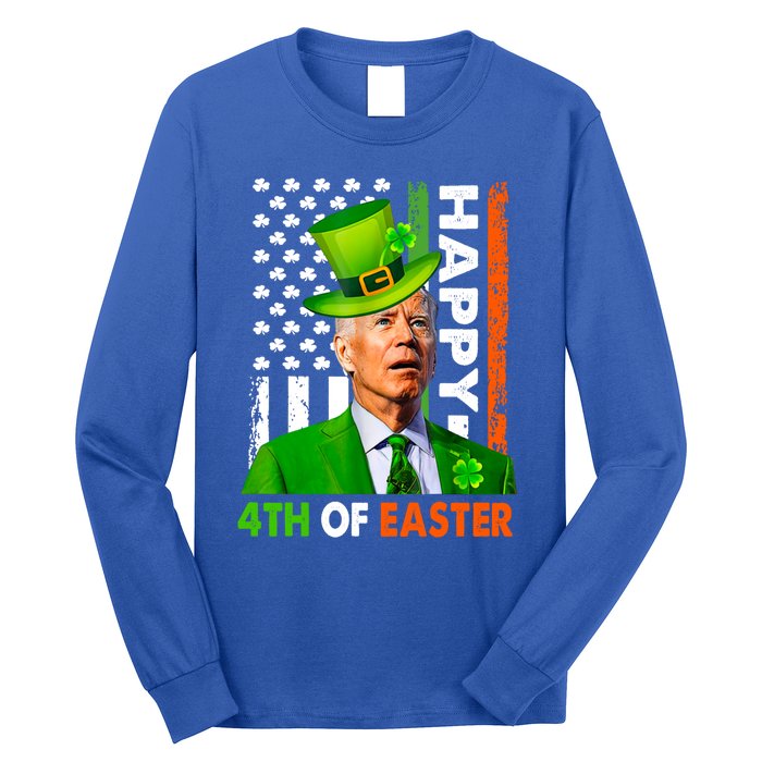 St Patricks Day Funny Joe Happy Easter Leprechaun Biden Gift Long Sleeve Shirt