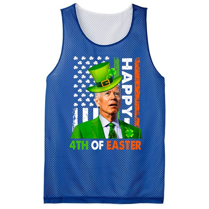 St Patricks Day Funny Joe Happy Easter Leprechaun Biden Gift Mesh Reversible Basketball Jersey Tank