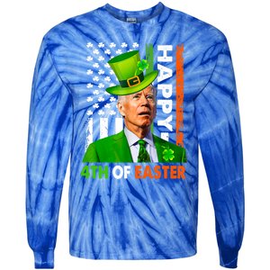 St Patricks Day Funny Joe Happy Easter Leprechaun Biden Gift Tie-Dye Long Sleeve Shirt