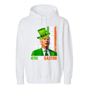 St Patricks Day Funny Joe Happy Easter Leprechaun Biden Gift Garment-Dyed Fleece Hoodie