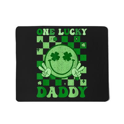 St Patricks Day Family Matching Groovy One Lucky Daddy Mousepad