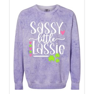 St Patricks Day Baby Sassy Little Lassie Colorblast Crewneck Sweatshirt