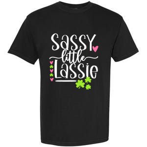 St Patricks Day Baby Sassy Little Lassie Garment-Dyed Heavyweight T-Shirt