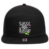 St Patricks Day Baby Sassy Little Lassie 7 Panel Mesh Trucker Snapback Hat