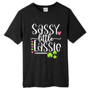 St Patricks Day Baby Sassy Little Lassie Tall Fusion ChromaSoft Performance T-Shirt