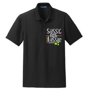 St Patricks Day Baby Sassy Little Lassie Dry Zone Grid Polo