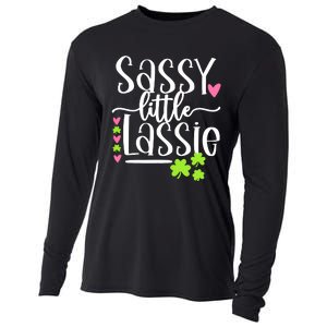 St Patricks Day Baby Sassy Little Lassie Cooling Performance Long Sleeve Crew