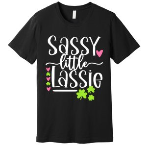 St Patricks Day Baby Sassy Little Lassie Premium T-Shirt