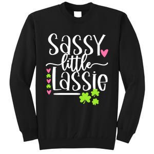 St Patricks Day Baby Sassy Little Lassie Tall Sweatshirt