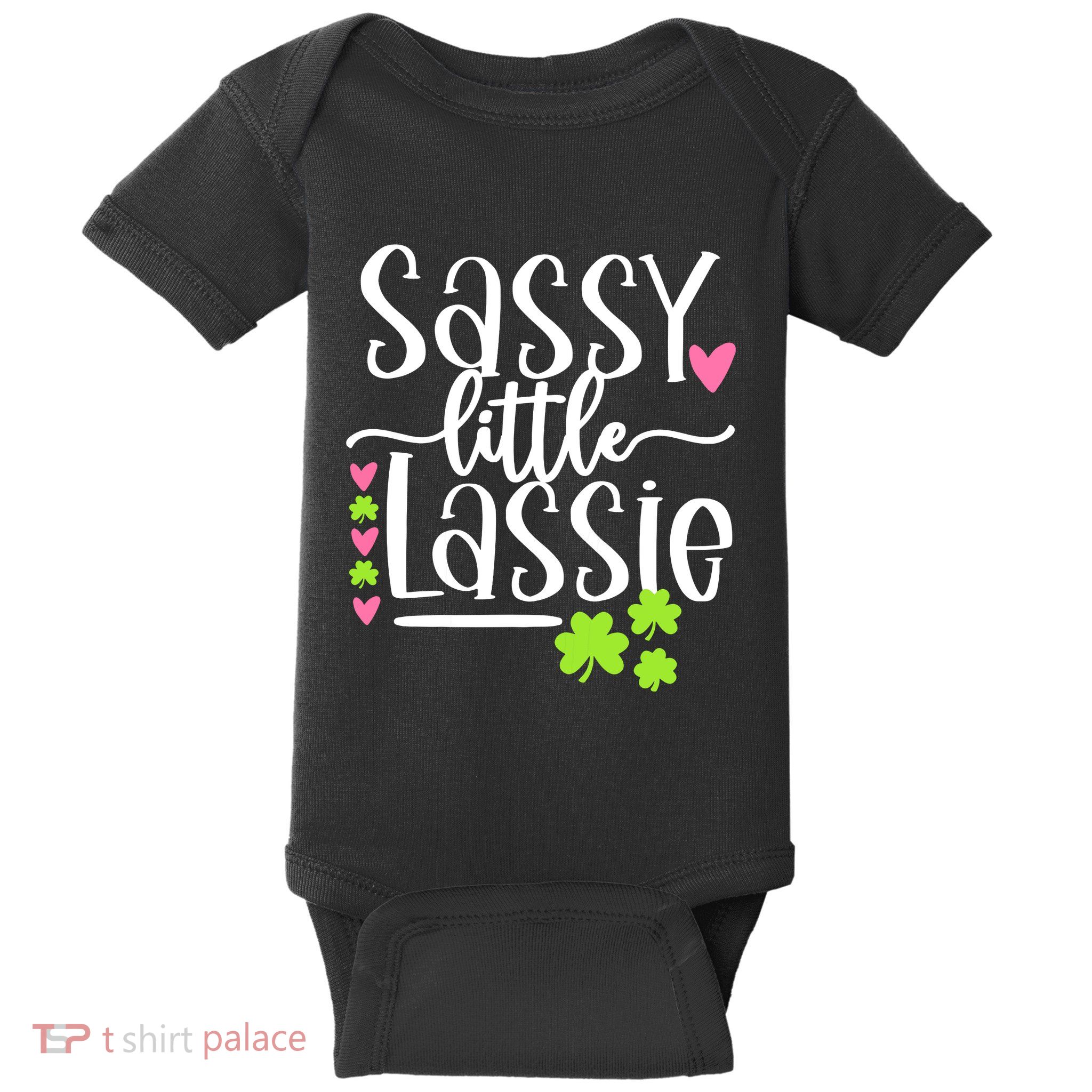 St Patricks Day Baby Sassy Little Lassie Baby Bodysuit