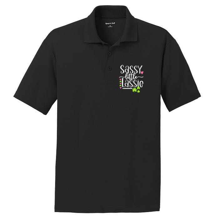 St Patricks Day Baby Sassy Little Lassie PosiCharge RacerMesh Polo