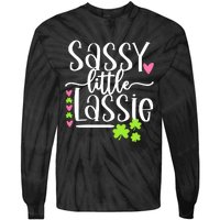 St Patricks Day Baby Sassy Little Lassie Tie-Dye Long Sleeve Shirt