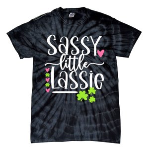 St Patricks Day Baby Sassy Little Lassie Tie-Dye T-Shirt