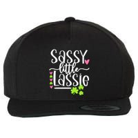 St Patricks Day Baby Sassy Little Lassie Wool Snapback Cap