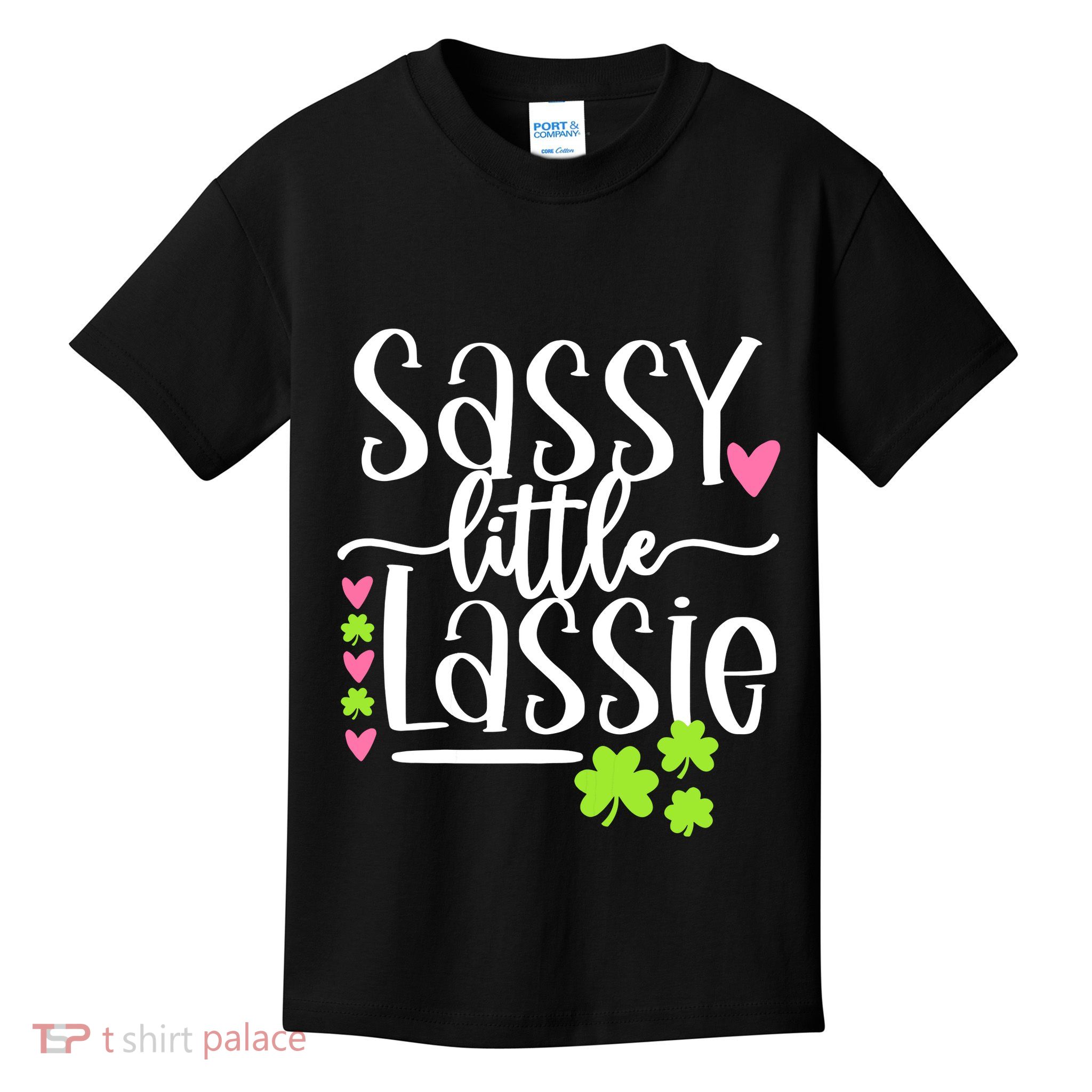 St Patricks Day Baby Sassy Little Lassie Kids T-Shirt