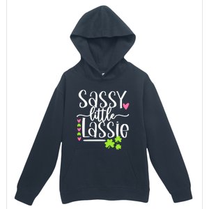 St Patricks Day Baby Sassy Little Lassie Urban Pullover Hoodie