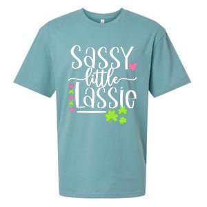 St Patricks Day Baby Sassy Little Lassie Sueded Cloud Jersey T-Shirt