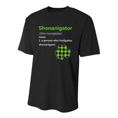 Saint Patrick's Day Gifts Shenanigator Funny Shenanigans Youth Performance Sprint T-Shirt