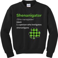 Saint Patrick's Day Gifts Shenanigator Funny Shenanigans Kids Sweatshirt