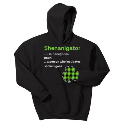 Saint Patrick's Day Gifts Shenanigator Funny Shenanigans Kids Hoodie