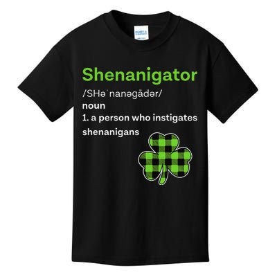 Saint Patrick's Day Gifts Shenanigator Funny Shenanigans Kids T-Shirt