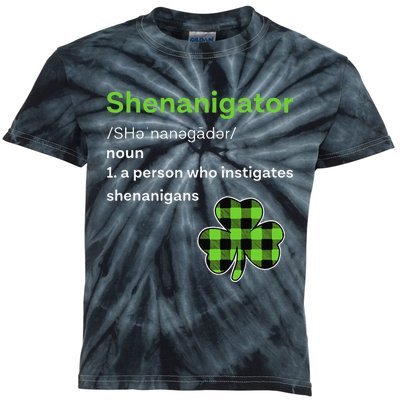 Saint Patrick's Day Gifts Shenanigator Funny Shenanigans Kids Tie-Dye T-Shirt