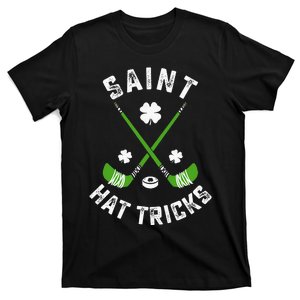 St Patricks Day Saint Hat Tricks Hockey Shamrock T-Shirt