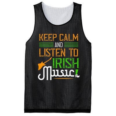 St. Patrick's Day Gifts Funny Irish Listen To Irish Music Mesh Reversible Basketball Jersey Tank