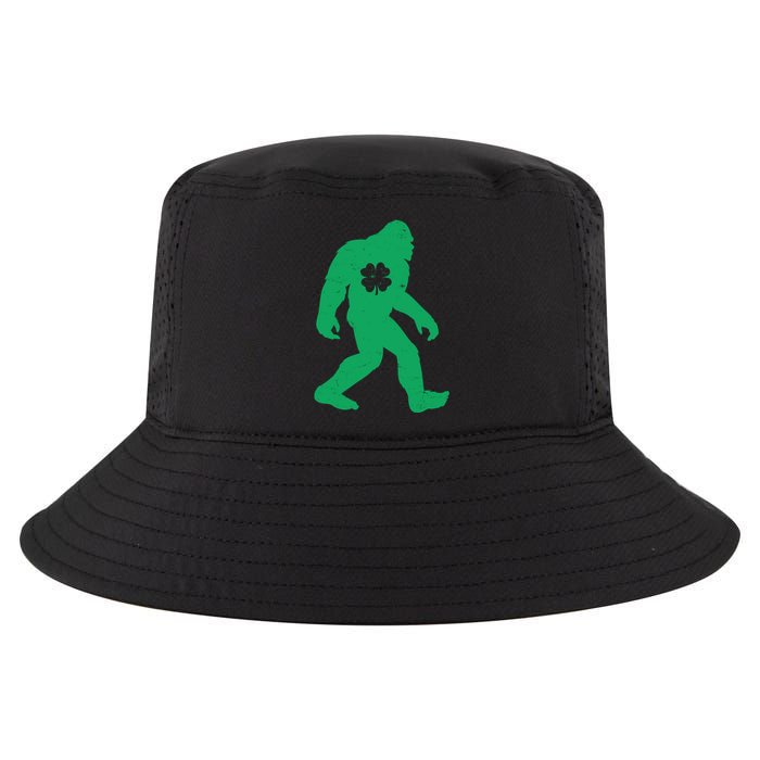 St Patricks Day Lucky Shamrock Clover Big Foot Sasquatch Yeti Cool Comfort Performance Bucket Hat