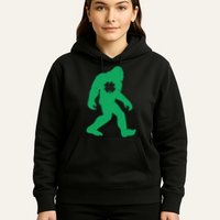 St Patricks Day Lucky Shamrock Clover Big Foot Sasquatch Yeti Hoodie