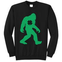 St Patricks Day Lucky Shamrock Clover Big Foot Sasquatch Yeti Sweatshirt
