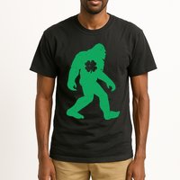 St Patricks Day Lucky Shamrock Clover Big Foot Sasquatch Yeti Tall T-Shirt