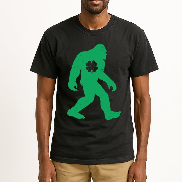 St Patricks Day Lucky Shamrock Clover Big Foot Sasquatch Yeti Tall T-Shirt