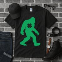 St Patricks Day Lucky Shamrock Clover Big Foot Sasquatch Yeti Tall T-Shirt