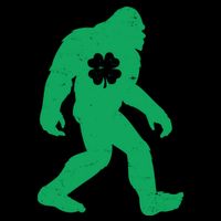 St Patricks Day Lucky Shamrock Clover Big Foot Sasquatch Yeti Tall T-Shirt