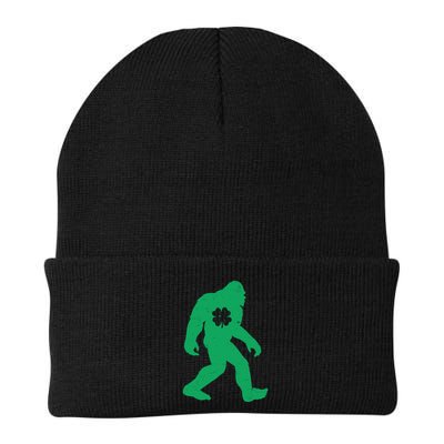 St Patricks Day Lucky Shamrock Clover Big Foot Sasquatch Yeti Beanie
