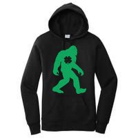 St Patricks Day Lucky Shamrock Clover Big Foot Sasquatch Yeti Women's Pullover Hoodie