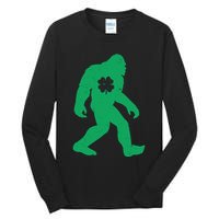 St Patricks Day Lucky Shamrock Clover Big Foot Sasquatch Yeti Tall Long Sleeve T-Shirt